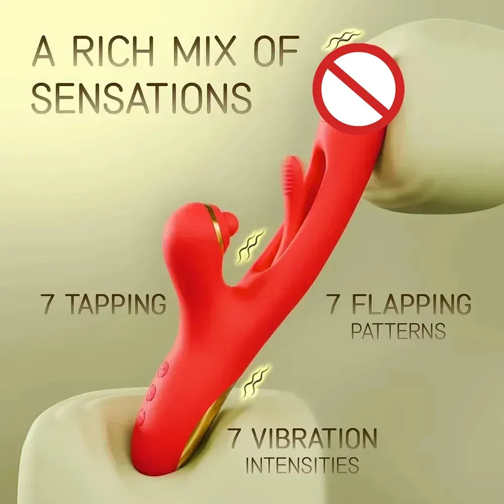 12 Mode Waterproof Silicone Rabbit Vibrator For Women