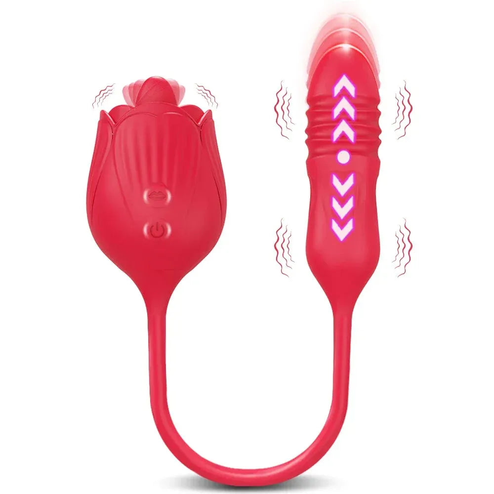 2 In 1 Clit Licking Vibrator for Women Thrusting Vagina