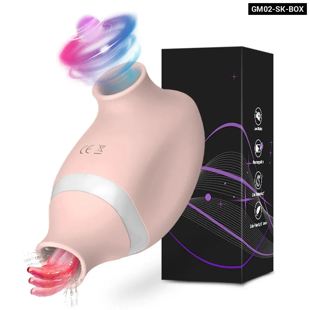 2 In 1 Clit Stimulator Sucking Licking Vibrator for Women
