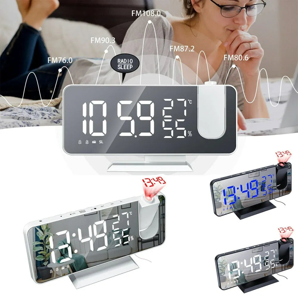 Vibe Geeks LED Big Screen Mirror Alarm Clock