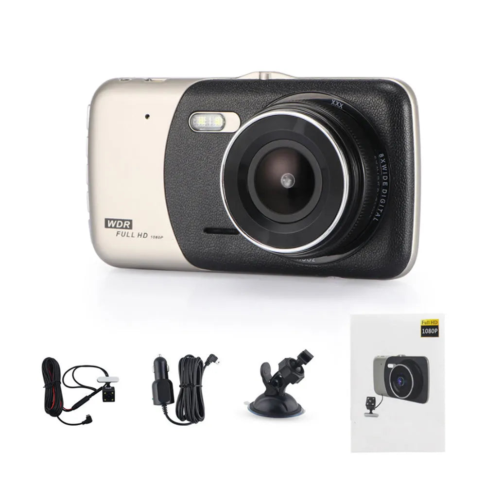 Vibe Geeks 1080P HD Dual Lens Car Dash Cam