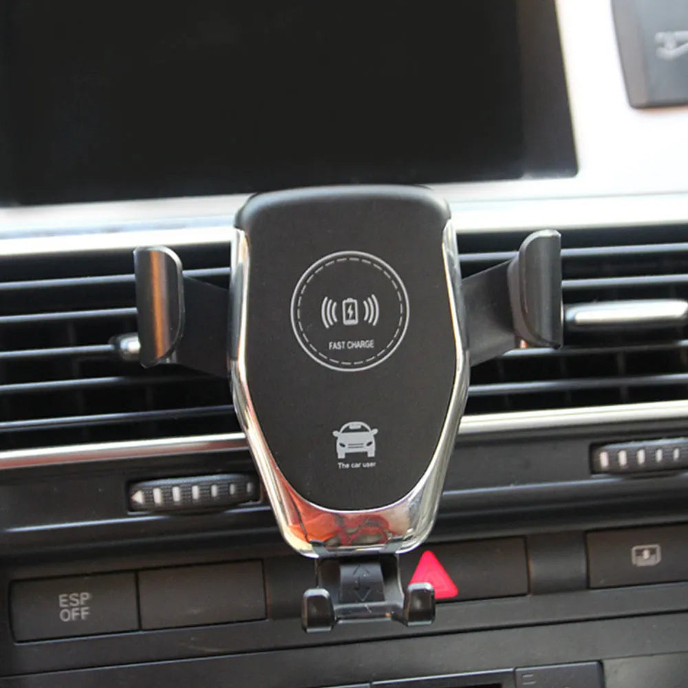 Vibe Geeks 10W QI Wireless Charger Car Mount Holder Stand