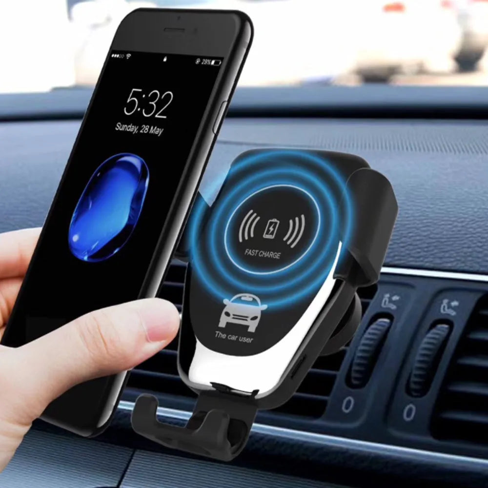 Vibe Geeks 10W QI Wireless Charger Car Mount Holder Stand