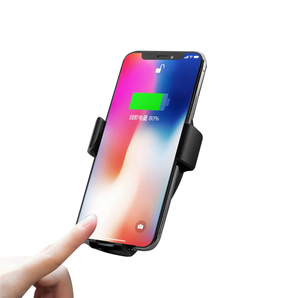Vibe Geeks 10W QI Wireless Charger Car Mount Holder Stand