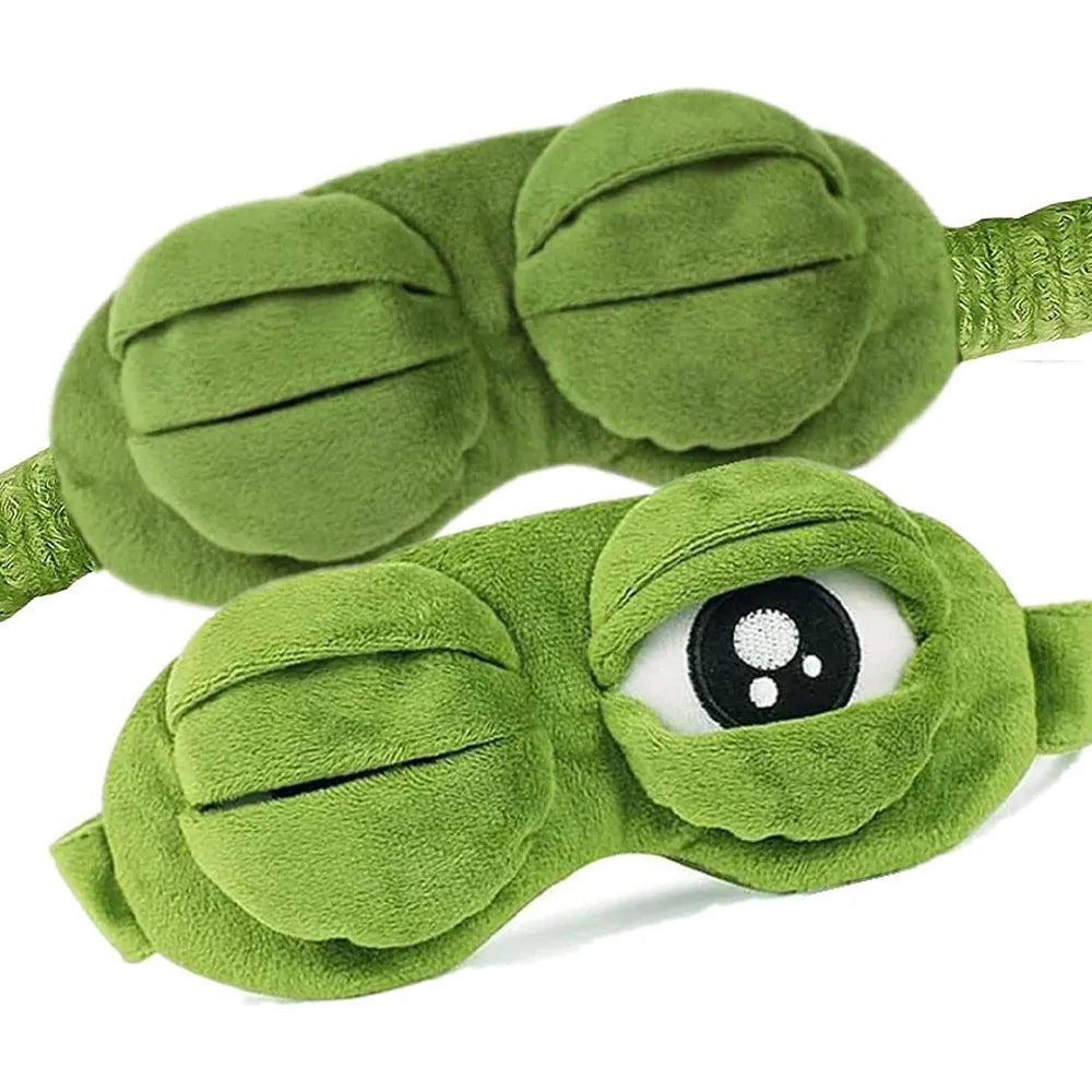 Vibe Geeks Cute Contoured Blackout Frog 3D Sleep Eye Mask