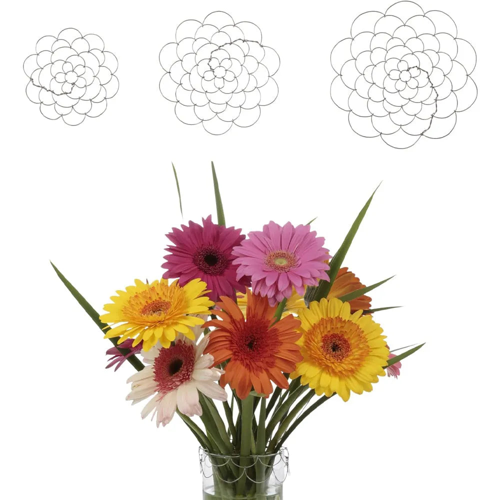 Vibe Geeks 3 Pack Wire Flower Arranging Tool Reusable