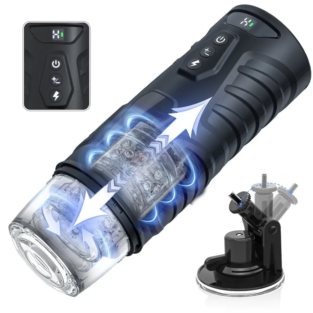 7 Inch Thrusting Rotating Male Masturbator for Electric