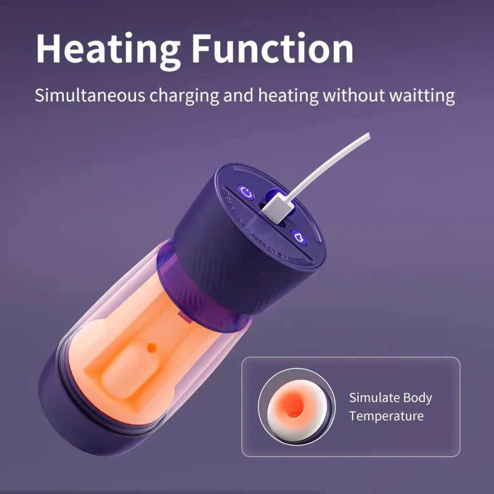 7 Mode Heating Dildo For Men Pneumatic Masturbation Toy