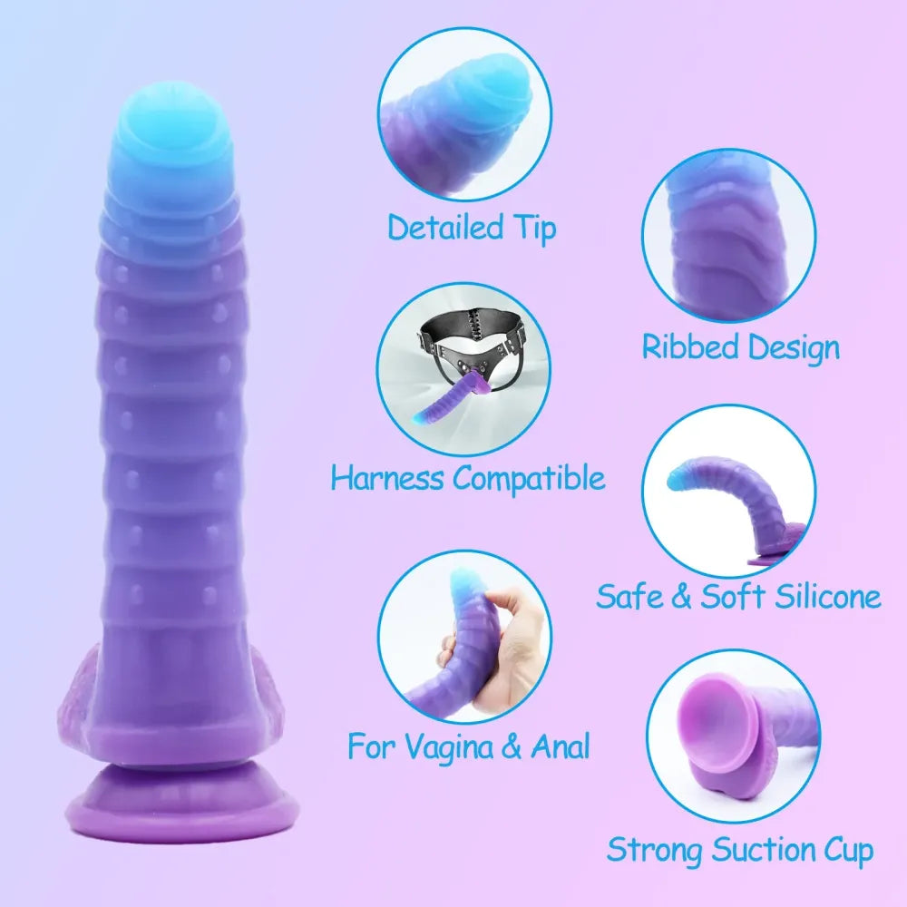 8.4 Inch Silicone Fantasy Dildo Suction Cup G-Spot & Anal