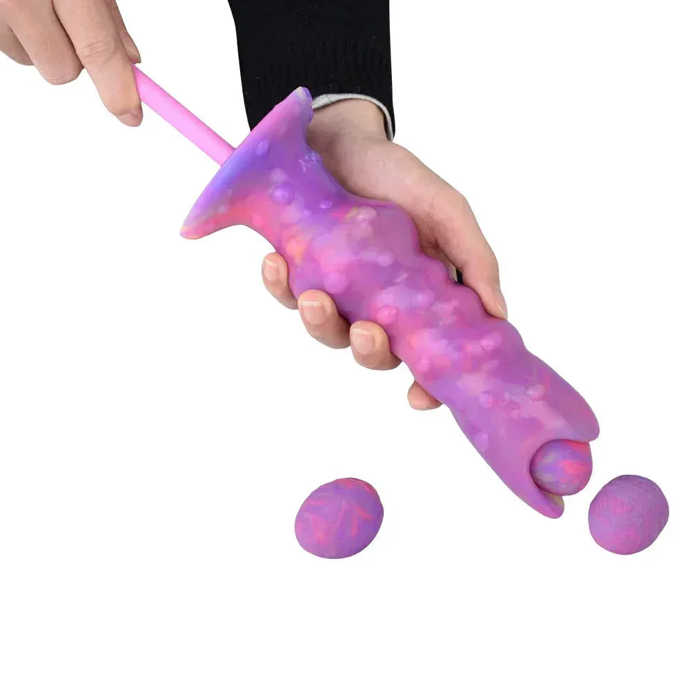 8 Inch Luminous Inflatable Dragon Dildo With 5 Eggs