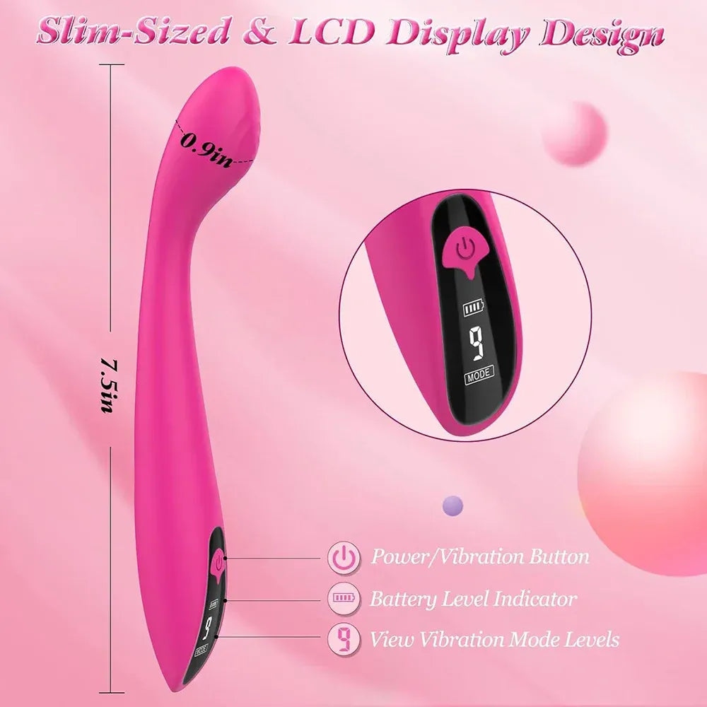 9 Mode G Spot Vibrator LCD Display for Couples