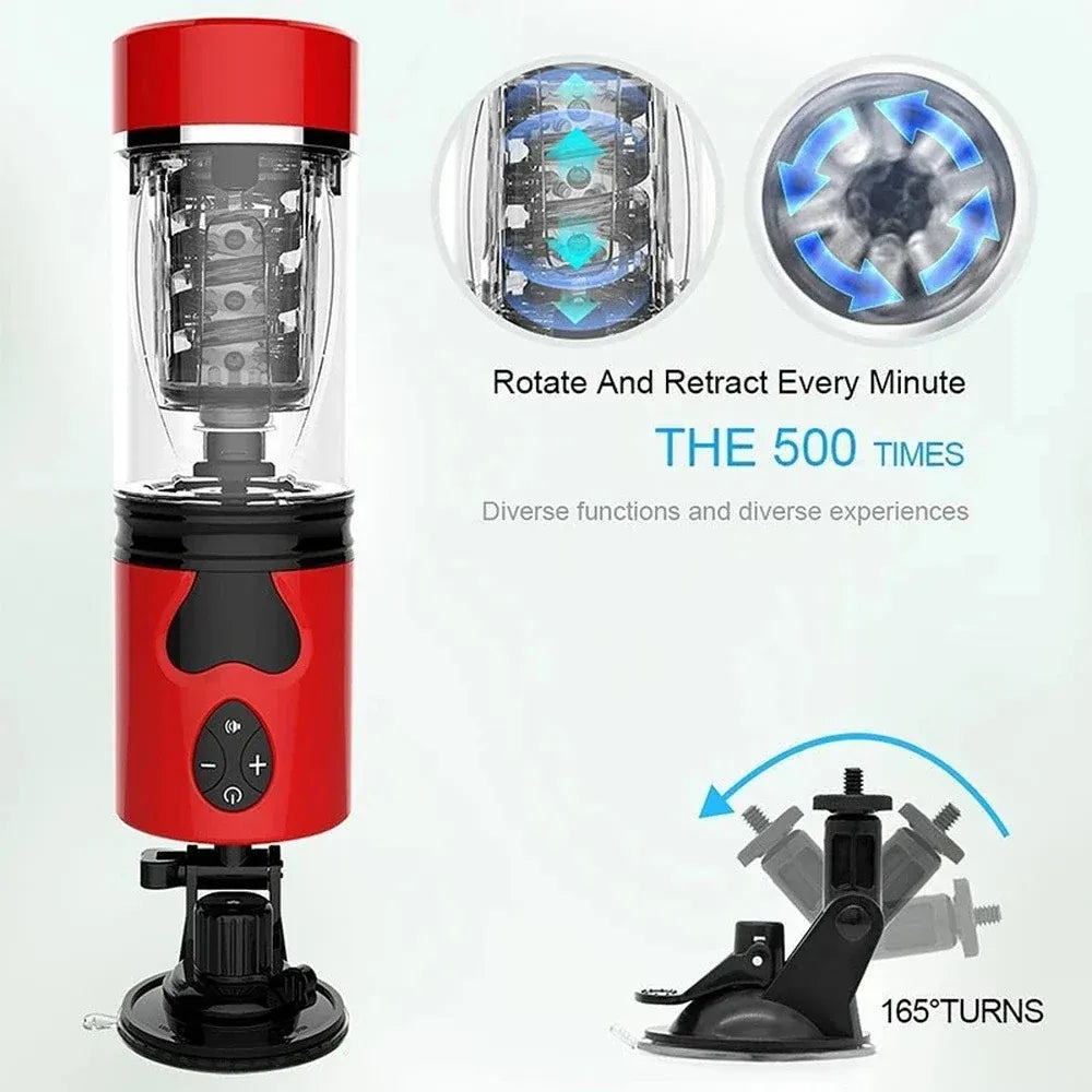 Automatic Telescopic Rotating Masturbator Cup for Men