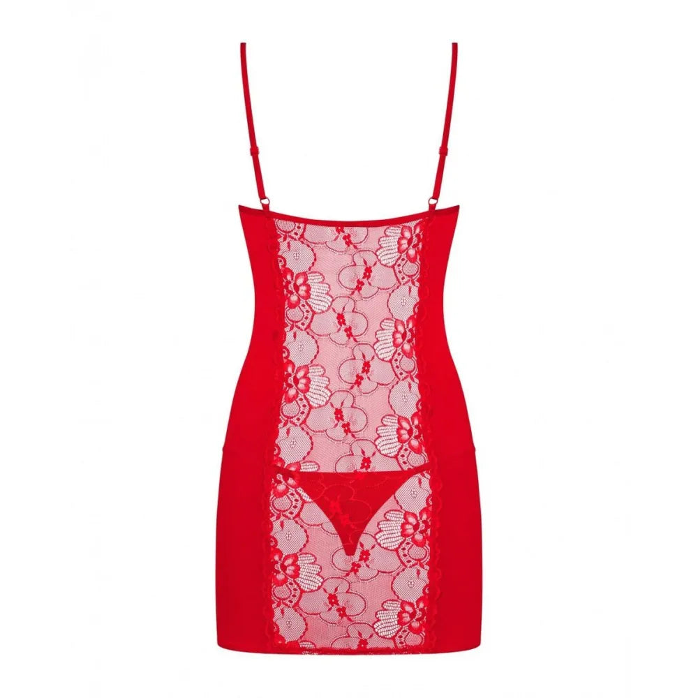 Babydoll By Obsessive Heartina Red Xxl/Xxxl