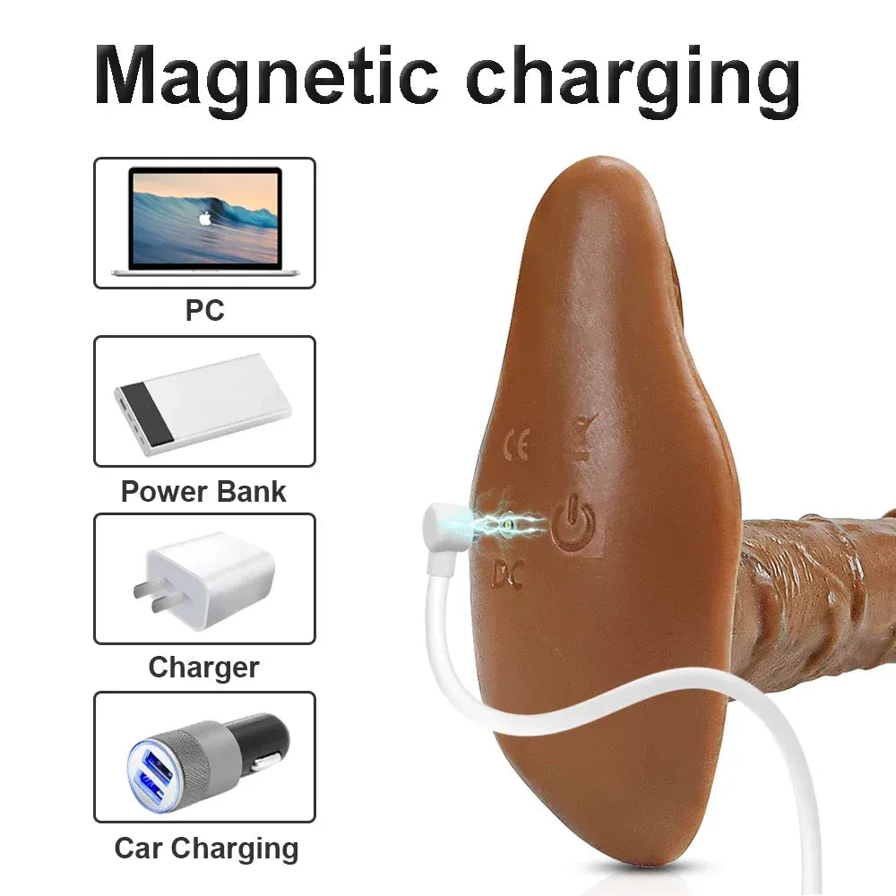 Bluetooth Thrusting Dildo with Heat for Women