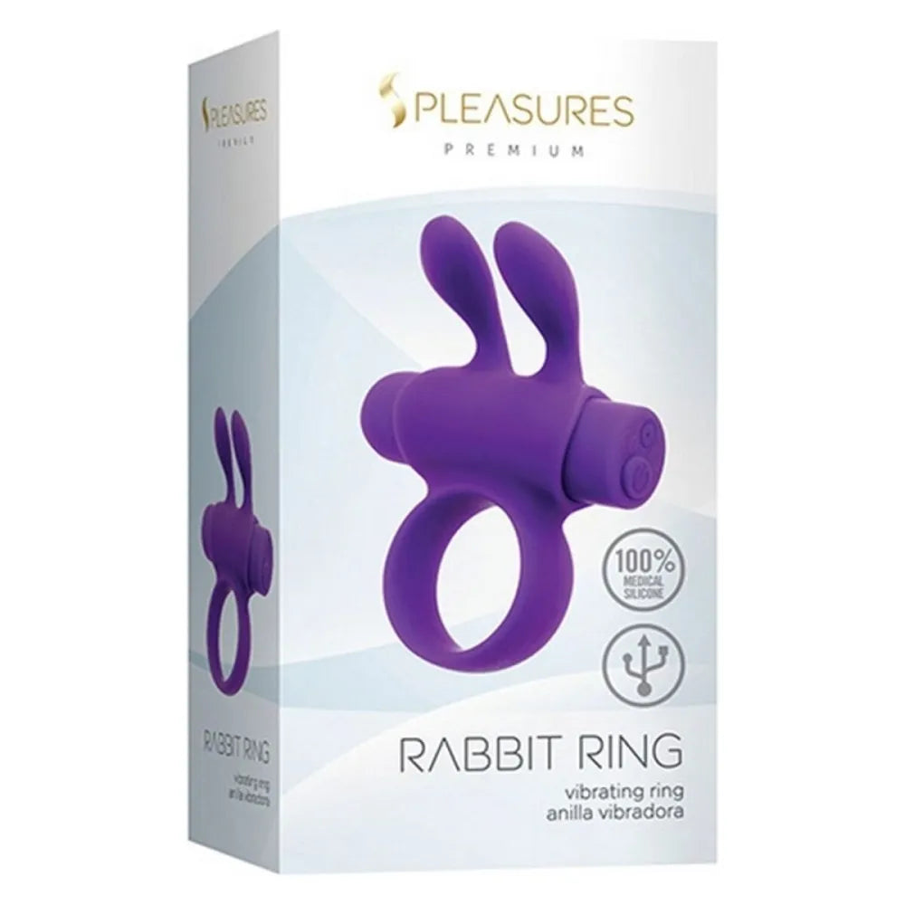 Cock Ring By S Pleasures Rabbit Purple