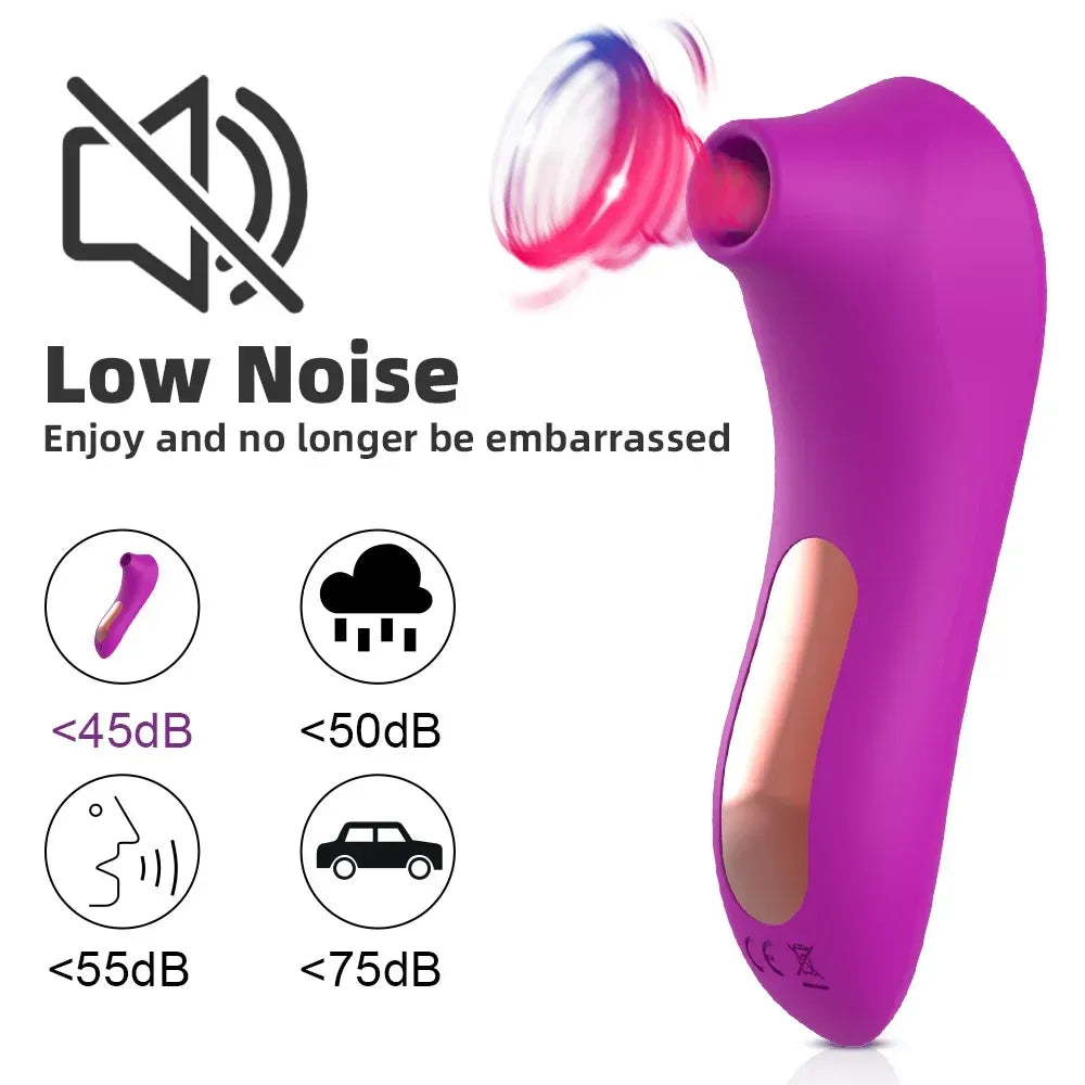 Compact Clitoral Suction Vibrator for Couples