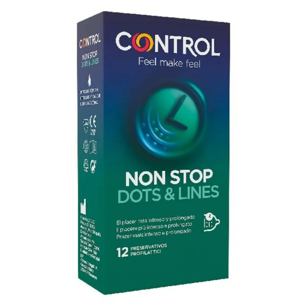 Condoms Non Stop Dots Lines By Control 12 Uds