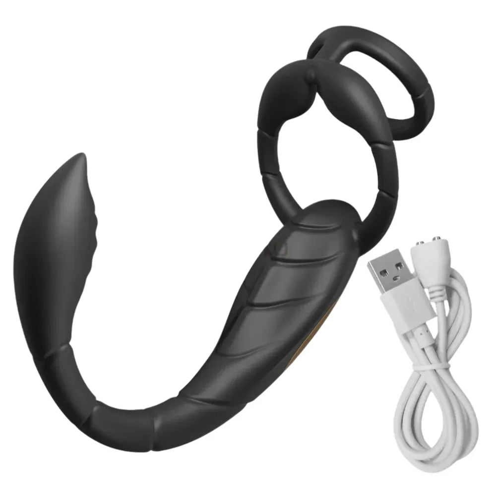Double Ring Prostate Vibrator for Men - Delay Ejaculation