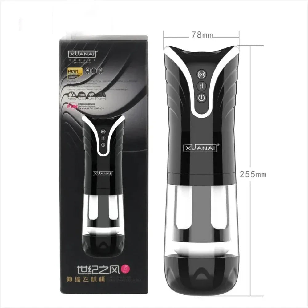 Electric Male Masturbator Realistic Telescopic Cup for Mens