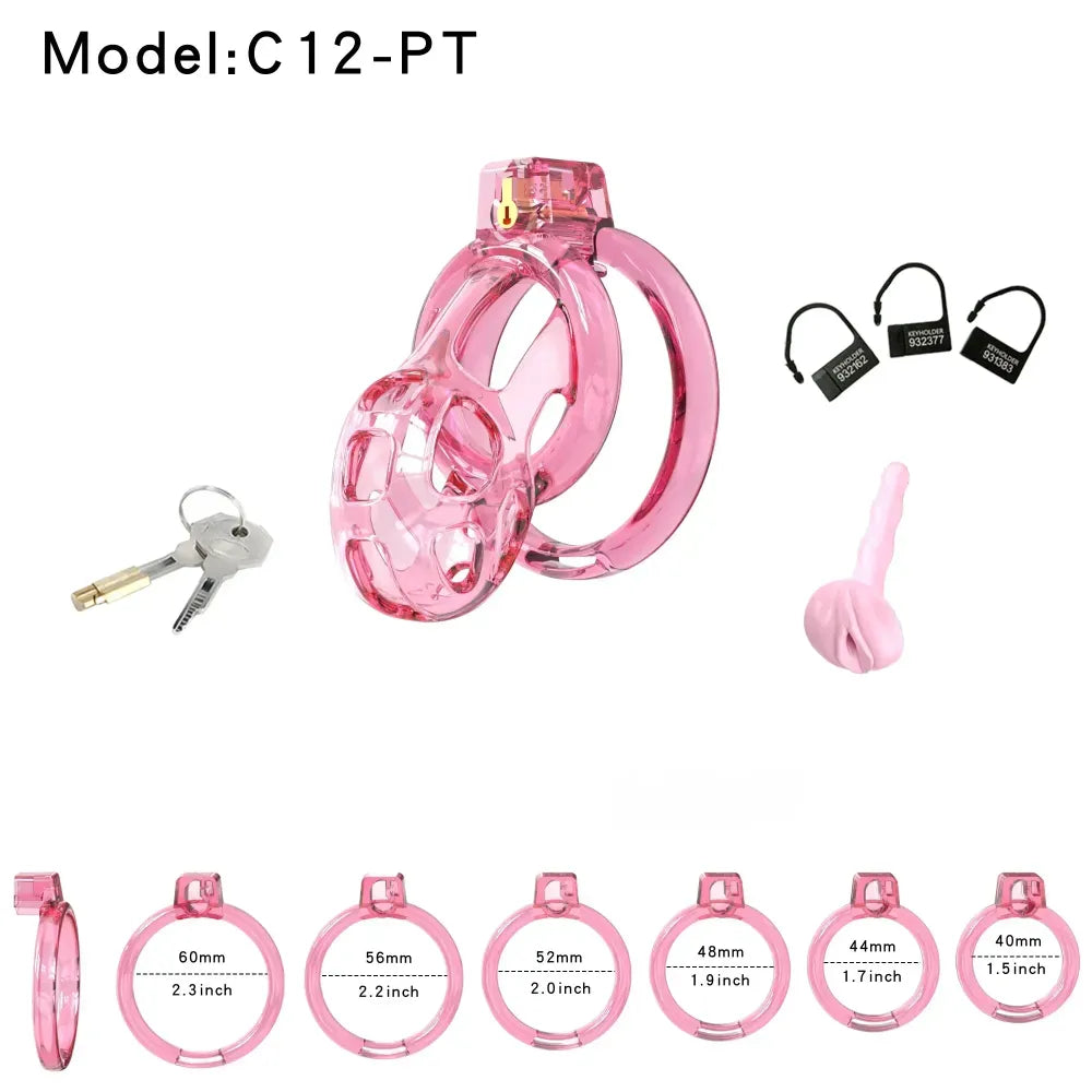 Lightweight Silicone Chastity Cage For Men Cock Lock Gay