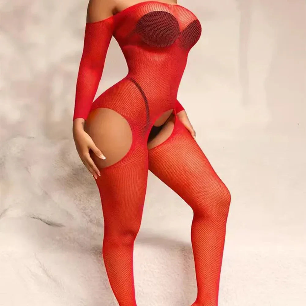 Long Sleeve Crotchless Babydoll for Women