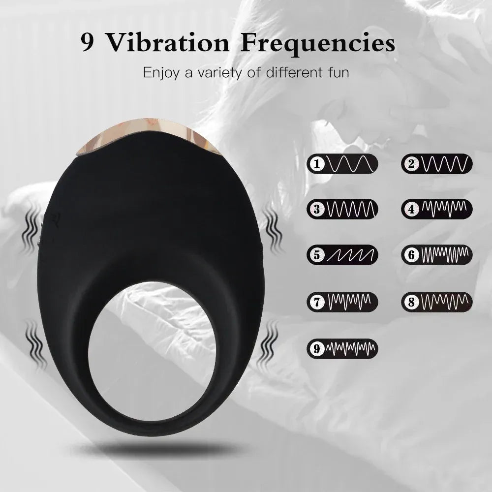 Male Lock Cock Rings With Vibrator For Delayed Ejaculation