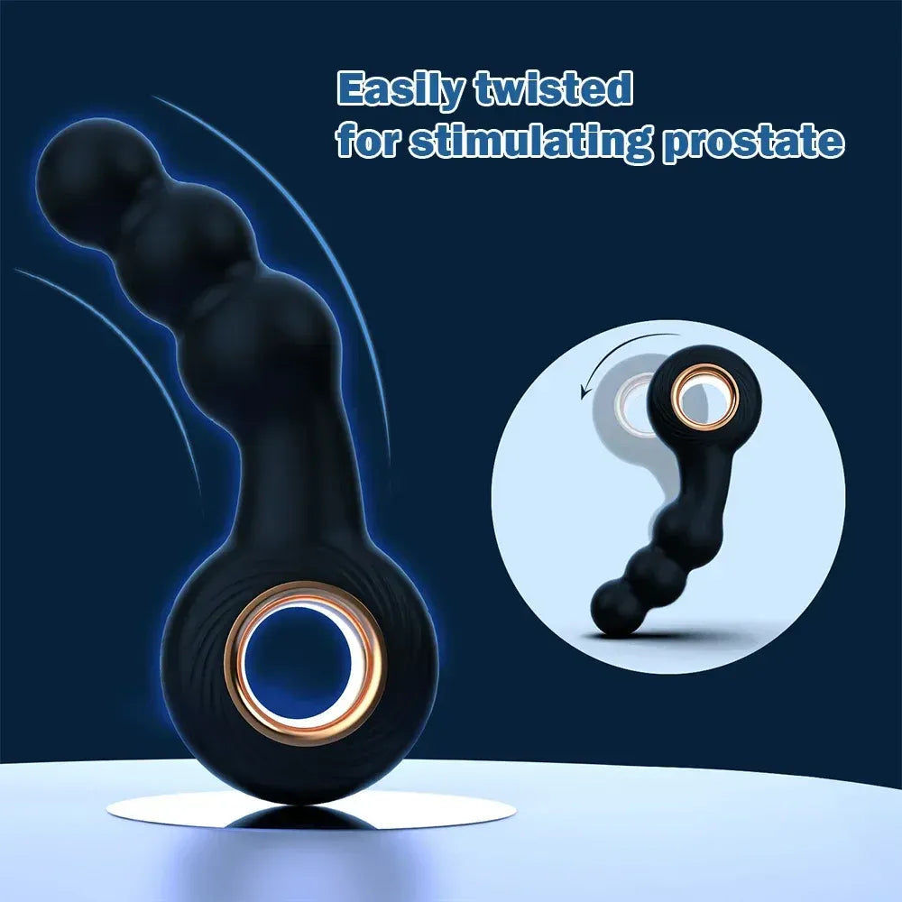 Male Prostate Massager 3 Beads Vibrating Anal Stimulation