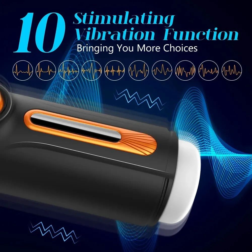 Powerful Automatic Male Masturbator 10 Vibrating Thrusting