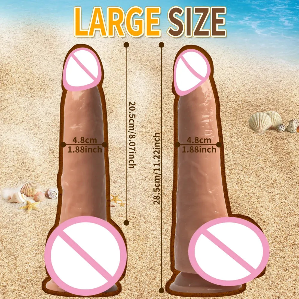 Realistic Soft Dildo with Suction Cup for Anal Stimulation