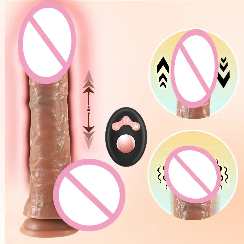 Remote Control Thrusting Dildo with Suction Cup