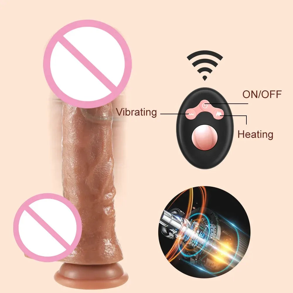 Remote Control Thrusting Dildo with Suction Cup