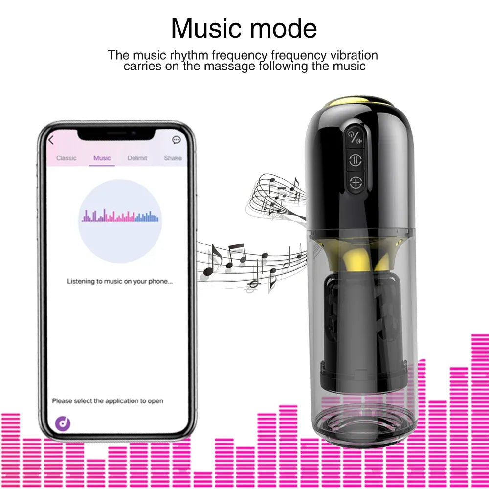 Smart Male Masturbation Toy Telescopic Rotating App