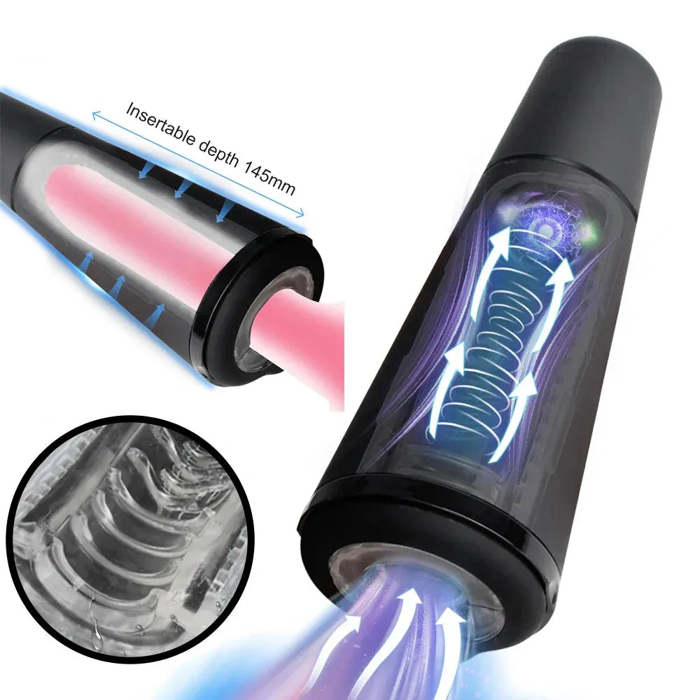 Telescopic Rotating Masturbator Sucking Sex Machine For Men