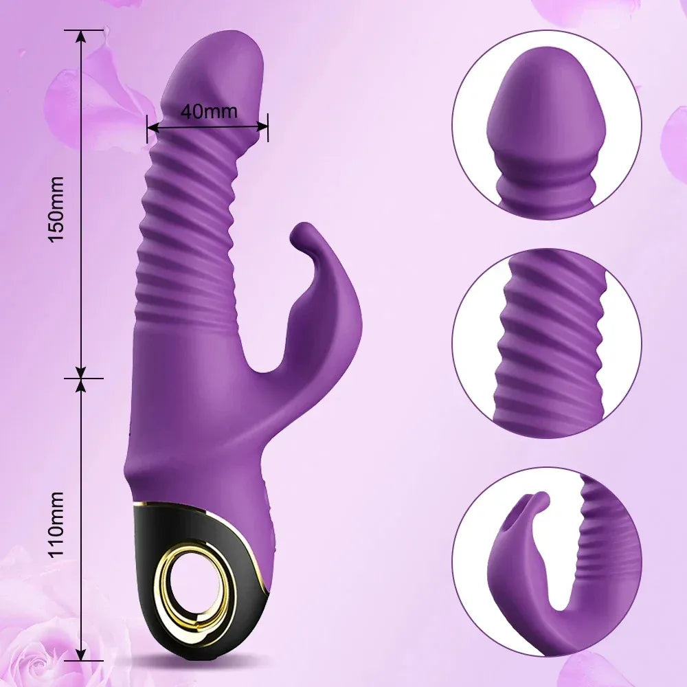 Thrusting Rabbit Vibrator for Women G Spot Stimulation