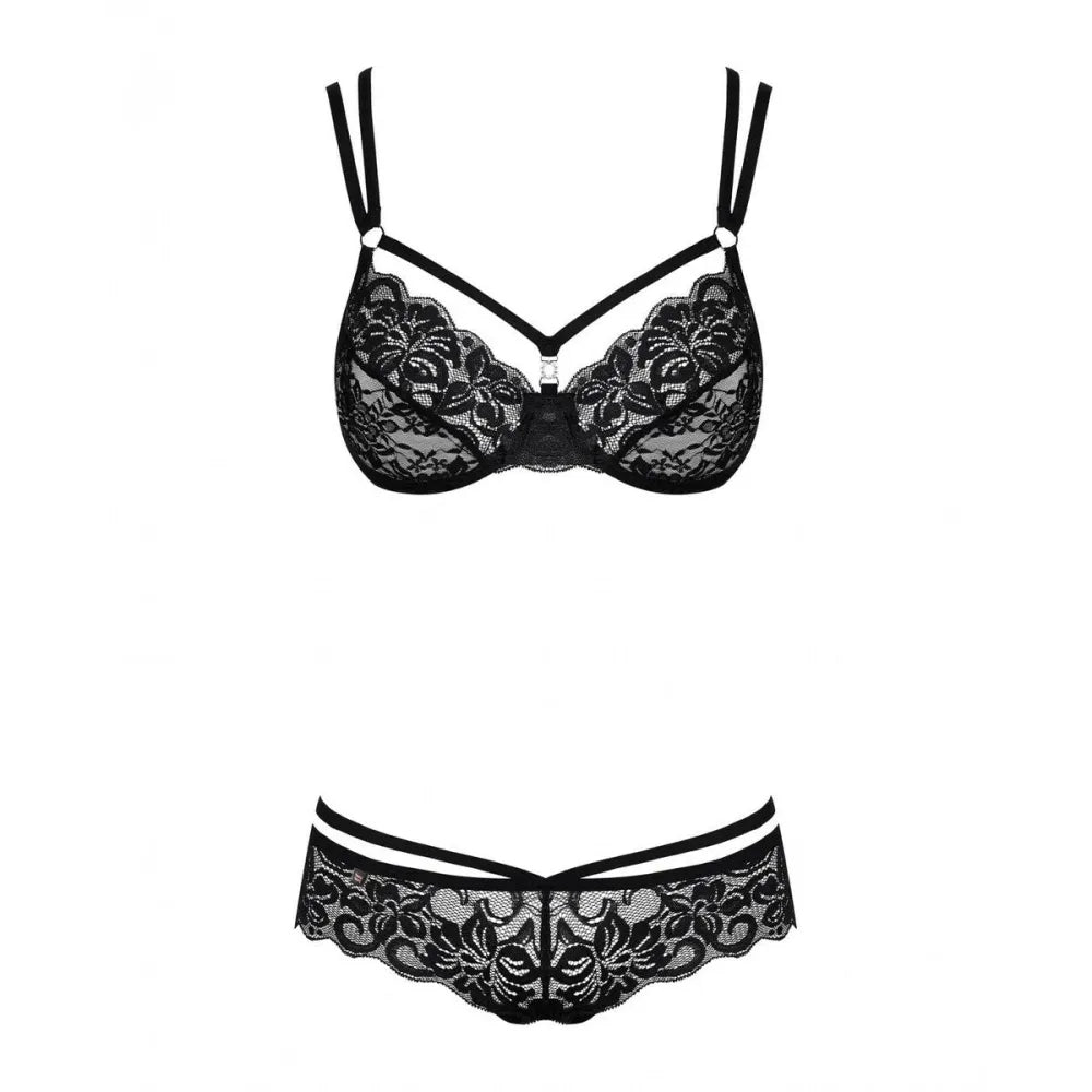 Underwear Set By Obsessive 860 Black L/Xl