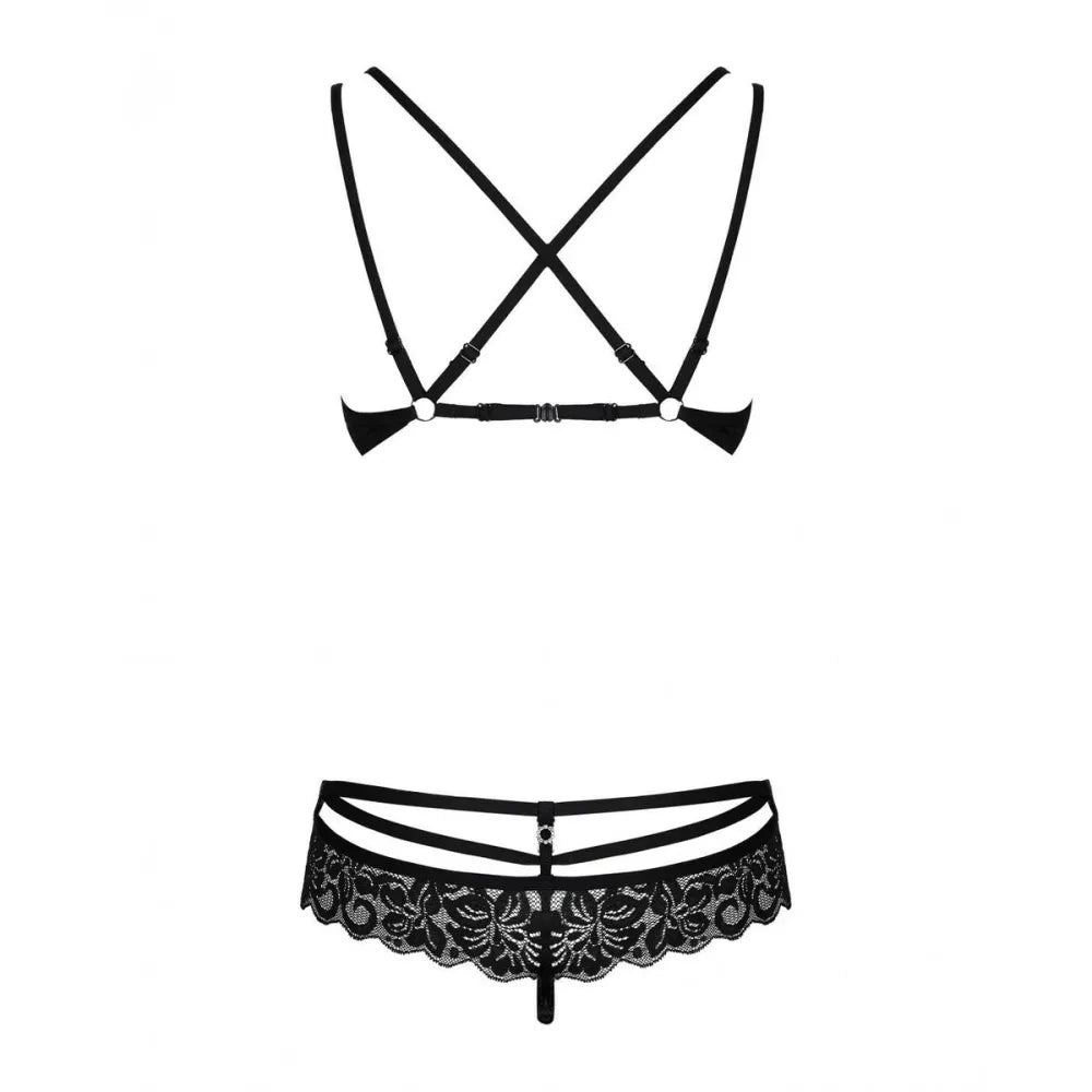 Underwear Set By Obsessive 860 Black L/Xl
