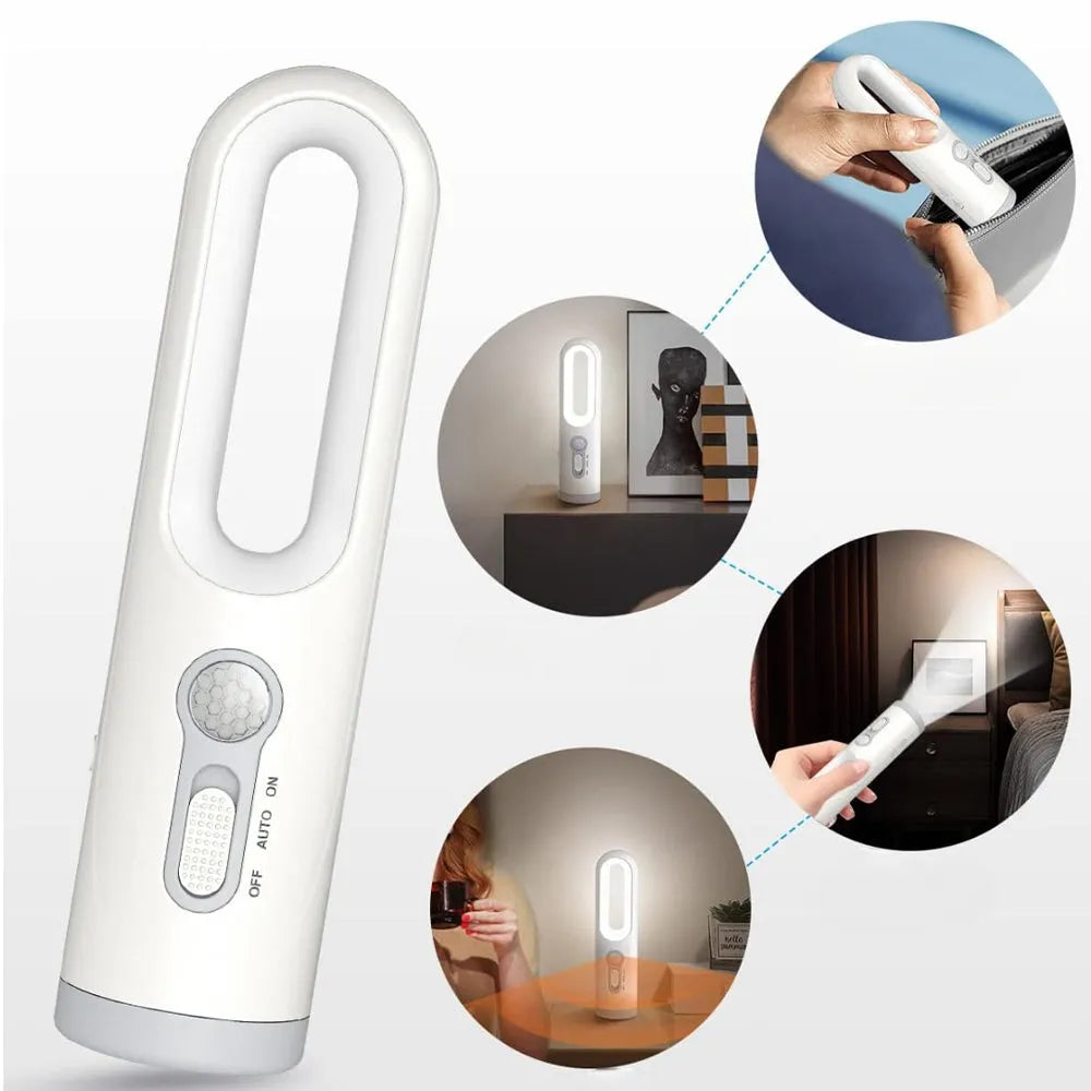 Vibe Geeks 2-In-1 Portable Led Motion Sensor Night Light