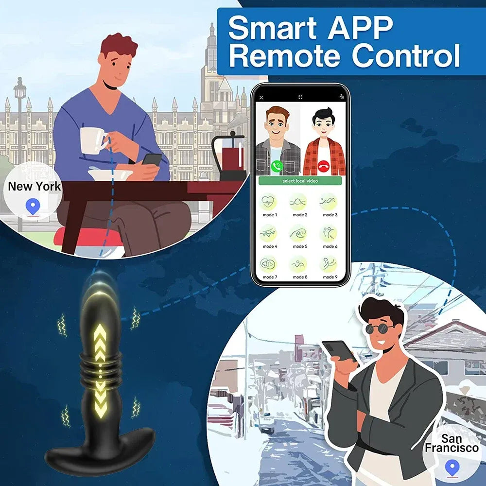 Wireless Telescopic Anal Vibrator For Prostate Massage